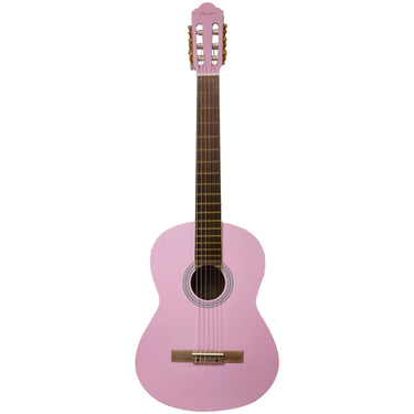 Guitarra Clasica Bamboo Gc-39-pink Con Funda